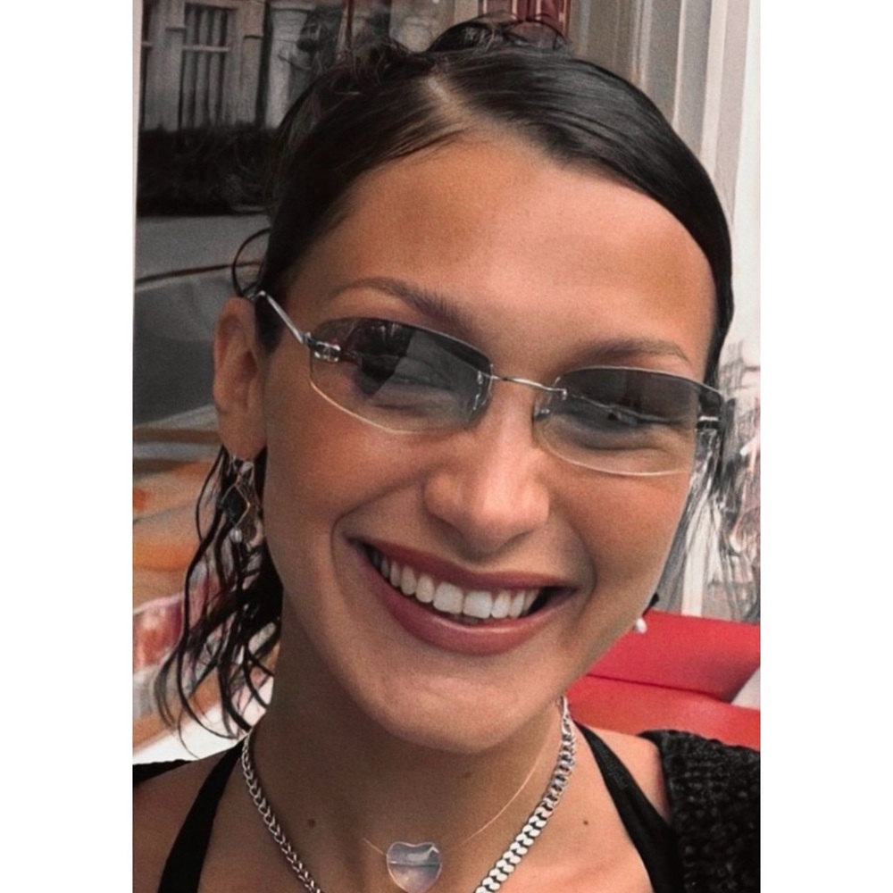 Chanel 4002 Rimless CC Vintage Y2K Sunglasses in Orange Hue - Picture 5 of 17